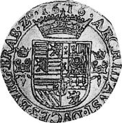 Netherlands Couronne D'or Albert and Elizabeth 1616 Hand KM# 43.1 ARCHID AVST DVCES BVRG BRAB Z 1616 coin reverse