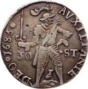 Netherlands Daalder 1685 Dog KM# 82 Overijssel - Deventer City Standard Coinage coin reverse Netherlands Daalder 1685 Dog KM# 82 Overijssel - Deventer City Standard Coinage coin reverse