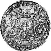 Netherlands Daalder 1686 Sitting dog no mintmark KM# 83 Overijssel - Deventer City Standard Coinage MO NO ARG CIV DAVENTRIAE 30 ST coin obverse Netherlands Daalder 1686 Sitting dog no mintmark KM# 83 Overijssel - Deventer City Standard Coinage MO NO ARG CIV DAVENTRIAE 30 ST coin obverse