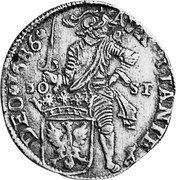 Netherlands Daalder 1686 Sitting dog no mintmark KM# 83 Overijssel - Deventer City Standard Coinage DEO 1686 AVX I TANTE 30 ST coin reverse Netherlands Daalder 1686 Sitting dog no mintmark KM# 83 Overijssel - Deventer City Standard Coinage DEO 1686 AVX I TANTE 30 ST coin reverse