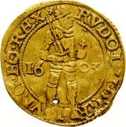 Netherlands Ducat Rudolph II 1603 KM# 12 RVDOL II D G R I VNG BO REX 16 03 coin obverse