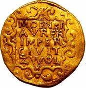 Netherlands Ducat Ferdinand II 1636 KM# 30 MOENEI AVRER IMPER CIVIT ZWOL coin reverse Netherlands Ducat Ferdinand II 1636 KM# 30 MOENEI AVRER IMPER CIVIT ZWOL coin reverse