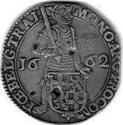 Netherlands Ducat 1662 KM# 48.1 Utrecht Province MO NO ARG PRO CON FOE BELG TRAJ 16 62 coin obverse Netherlands Ducat 1662 KM# 48.1 Utrecht Province MO NO ARG PRO CON FOE BELG TRAJ 16 62 coin obverse