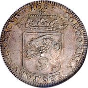 Netherlands Ducat 1683 KM# 41 Groningen & Ommeland Province Standard Coinage 1683 CONCORDIA RES PARVAE CRESCUNT coin reverse Netherlands Ducat 1683 KM# 41 Groningen & Ommeland Province Standard Coinage 1683 CONCORDIA RES PARVAE CRESCUNT coin reverse