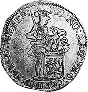Netherlands Ducat 1694 Ship KM# 85.3 West Friesland Province Standard Coinage MO: NO: ARG: PRO: CONFOE: BELG: WESTF coin obverse Netherlands Ducat 1694 Ship KM# 85.3 West Friesland Province Standard Coinage MO: NO: ARG: PRO: CONFOE: BELG: WESTF coin obverse