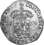 Netherlands Ducat 1694 Ship KM# 85.3 West Friesland Province Standard Coinage CONCORDIA . RES . PARVAE CRESCVNT 16 94 coin reverse Netherlands Ducat 1694 Ship KM# 85.3 West Friesland Province Standard Coinage CONCORDIA . RES . PARVAE CRESCVNT 16 94 coin reverse