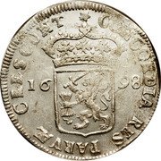 Netherlands Ducat 1698 Cinquefoil KM# 85.4 West Friesland Province Standard Coinage CONCORDIA RES PARVAE CRESCVNT 16 98 coin reverse Netherlands Ducat 1698 Cinquefoil KM# 85.4 West Friesland Province Standard Coinage CONCORDIA RES PARVAE CRESCVNT 16 98 coin reverse