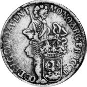 Netherlands Ducat 1698 KM# 92 Overijssel - Deventer City Standard Coinage MO NO ARG PRO CONF OE BELG CIV DAVENT coin obverse Netherlands Ducat 1698 KM# 92 Overijssel - Deventer City Standard Coinage MO NO ARG PRO CONF OE BELG CIV DAVENT coin obverse