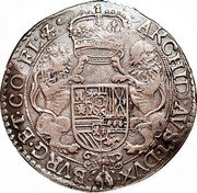 Netherlands Ducaton Philip IV 1634 KM# 35 ARCHID AVST DVX BVRG CO FL Z coin reverse Netherlands Ducaton Philip IV 1634 KM# 35 ARCHID AVST DVX BVRG CO FL Z coin reverse