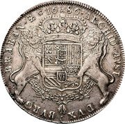 Netherlands Ducaton Charles II 1686 KM# 106.2 ARCHID AVST DVX BVRG BRABAN Z C 16 87 coin reverse Netherlands Ducaton Charles II 1686 KM# 106.2 ARCHID AVST DVX BVRG BRABAN Z C 16 87 coin reverse