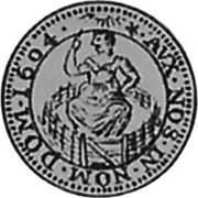 Netherlands Duit 1604 KM# 13 Holland Province Standard Coinage AVX NOS IN NOM DOM 1604 coin obverse