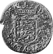 Netherlands Duit 1604 KM# 11 West Friesland Province Standard Coinage DEVS FORTI E SP NOS coin obverse