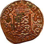 Netherlands Duit 1604 KM# 10 West Friesland Province Standard Coinage DEVS FORTI ET SPES NOS coin obverse Netherlands Duit 1604 KM# 10 West Friesland Province Standard Coinage DEVS FORTI ET SPES NOS coin obverse