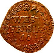 Netherlands Duit 1604 KM# 10 West Friesland Province Standard Coinage WEST FRISIAE 1604 coin reverse Netherlands Duit 1604 KM# 10 West Friesland Province Standard Coinage WEST FRISIAE 1604 coin reverse