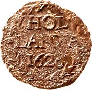 Netherlands Duit 1626 KM# 30 Holland Province Standard Coinage HOL LANDIA 1626 coin reverse Netherlands Duit 1626 KM# 30 Holland Province Standard Coinage HOL LANDIA 1626 coin reverse
