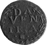 Netherlands Duit 1628 KM# 47 Overijssel - Deventer City Standard Coinage DA VEN TRIA coin reverse Netherlands Duit 1628 KM# 47 Overijssel - Deventer City Standard Coinage DA VEN TRIA coin reverse