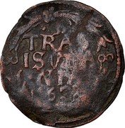 Netherlands Duit Overijssel Province 1628 KM# 22 TRAS ISVLA NIA 1628 coin reverse Netherlands Duit Overijssel Province 1628 KM# 22 TRAS ISVLA NIA 1628 coin reverse