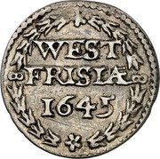 Netherlands Duit 1645 KM# 29a West Friesland Province Standard Coinage coin obverse Netherlands Duit 1645 KM# 29a West Friesland Province Standard Coinage coin obverse