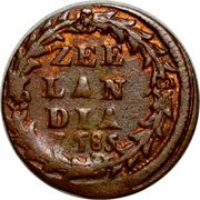 Netherlands Duit 1685 KM# 55 Zeeland Province Standard Coinage ZEE LAN DIA 1685 coin obverse Netherlands Duit 1685 KM# 55 Zeeland Province Standard Coinage ZEE LAN DIA 1685 coin obverse