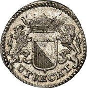Netherlands Duit 1687 KM# 66a Utrecht City Standard Coinage UTRECHT coin obverse Netherlands Duit 1687 KM# 66a Utrecht City Standard Coinage UTRECHT coin obverse