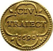 Netherlands Duit Utrecht City 1690 KM# 66b CIV TRAIECT 1690 coin reverse Netherlands Duit Utrecht City 1690 KM# 66b CIV TRAIECT 1690 coin reverse