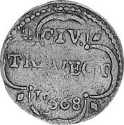 Netherlands Duit KM# 44a Utrecht City Standard Coinage CIV TRAIECT coin reverse Netherlands Duit KM# 44a Utrecht City Standard Coinage CIV TRAIECT coin reverse