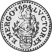 Netherlands Duit KM# 14a Zeeland Province Standard Coinage EMERGO LVCTOR ET coin reverse