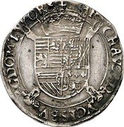 Netherlands Escalin Albert and Elizabeth. Tournai ND KM# 40 ARCH AVST DVCES BVRG DOM TOR coin reverse