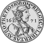 Netherlands Florijn 1671 KM# 31.3 Groningen & Ommeland Province Standard Coinage BELCICA LIBERTAS AVRO PRETIOSIOR 16 71 coin reverse Netherlands Florijn 1671 KM# 31.3 Groningen & Ommeland Province Standard Coinage BELCICA LIBERTAS AVRO PRETIOSIOR 16 71 coin reverse