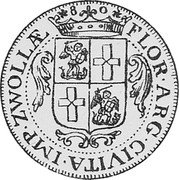 Netherlands Florijn Klippe 1680 KM# 78.2 FLOR ARG CIVITA IMP ZWOLLAE 80 coin obverse Netherlands Florijn Klippe 1680 KM# 78.2 FLOR ARG CIVITA IMP ZWOLLAE 80 coin obverse