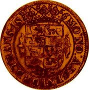 Netherlands Florijn Double-Headed Eagle Overijssel 1685 Rose KM# 55a MO NO ARGENT ORD TRANS IS 1685 coin obverse