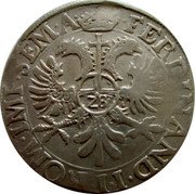 Netherlands Florijn Ferdinand II 1619 KM# 43.1 FERDNAND II ROM IMP SEM AV coin reverse Netherlands Florijn Ferdinand II 1619 KM# 43.1 FERDNAND II ROM IMP SEM AV coin reverse