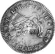 Netherlands Florijn ND KM# 69.19 Holland Province Countermarked Coinage LIBERTATE PRO REDIGIONE ET HOL coin obverse Netherlands Florijn ND KM# 69.19 Holland Province Countermarked Coinage LIBERTATE PRO REDIGIONE ET HOL coin obverse