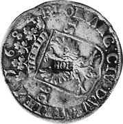 Netherlands Florijn HOL mark on Deventer ND KM# 69.1 FLOR ARG CIV DAVENTRIAE 1 6 8 4 28 ST HOL coin obverse