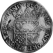 Netherlands Florijn HOL mark on Groningen and Omelands ND KM# 69.6 FLOR ARGENT ORD GRON ET OML 28 ST coin reverse