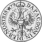 Netherlands Florijn KM# 78.1 Overijssel - Zwolle Commune Standard Coinage DA PAC DOM IN DIEB NOSTRIS 79 coin reverse Netherlands Florijn KM# 78.1 Overijssel - Zwolle Commune Standard Coinage DA PAC DOM IN DIEB NOSTRIS 79 coin reverse