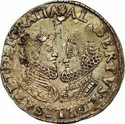 Netherlands Florin Albert and Elizabeth 1601 KM# 7.1 ALBERTVS ET ELISABET DEI GRATIA coin obverse Netherlands Florin Albert and Elizabeth 1601 KM# 7.1 ALBERTVS ET ELISABET DEI GRATIA coin obverse