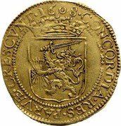 Netherlands Gold Rider Holland Province 1608 KM# 19 CONCORDIA RES PARVAE CRESCVNT 1622 coin reverse Netherlands Gold Rider Holland Province 1608 KM# 19 CONCORDIA RES PARVAE CRESCVNT 1622 coin reverse
