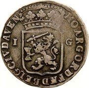 Netherlands Gulden Overijssel Province Coinage 1698 KM# 91 MO ARG ORD FAD BELG CIV DAVENT I G coin obverse Netherlands Gulden Overijssel Province Coinage 1698 KM# 91 MO ARG ORD FAD BELG CIV DAVENT I G coin obverse