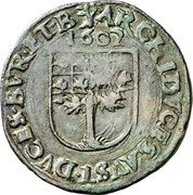 Netherlands Liard Albert and Elizabeth 1602 KM# 24.1 ARCHIDVCES AVST DVCES BVRG ET B 1602 coin reverse