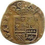 Netherlands Liard Albert and Elizabeth 1609 KM# 30 ALBERTVS ET ELISABET D G coin obverse Netherlands Liard Albert and Elizabeth 1609 KM# 30 ALBERTVS ET ELISABET D G coin obverse