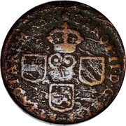 Netherlands Liard Charles II 1691 KM# 93.3 CAROL II D G HISP ET INDIARUM REX coin reverse