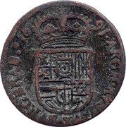 Netherlands Liard Charles II 1691 KM# 93.2 ARCH AVS DVX BVRG BRAB Z 16 91 coin reverse Netherlands Liard Charles II 1691 KM# 93.2 ARCH AVS DVX BVRG BRAB Z 16 91 coin reverse