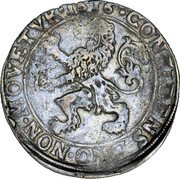 Netherlands 1 Daalder Lion Overijssel Province 1616 KM# 12 CONFIDENS DNO NON MOVETVR 1616 coin reverse Netherlands 1 Daalder Lion Overijssel Province 1616 KM# 12 CONFIDENS DNO NON MOVETVR 1616 coin reverse