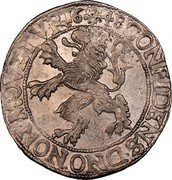 Netherlands Lion Daalder 1648 Lily KM# 42.2 Overijssel - Kampen City Standard Coinage CONFIDENS DNO NON MOVETVR 1648 coin reverse Netherlands Lion Daalder 1648 Lily KM# 42.2 Overijssel - Kampen City Standard Coinage CONFIDENS DNO NON MOVETVR 1648 coin reverse