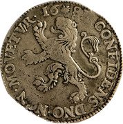 Netherlands Lion Daalder 1681 KM# 72 Utrecht Province CONFIDENS DNO NON MOVETVR 16 81 coin reverse Netherlands Lion Daalder 1681 KM# 72 Utrecht Province CONFIDENS DNO NON MOVETVR 16 81 coin reverse