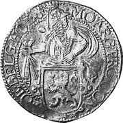 Netherlands Lion Daalder KM# 17 Holland Province Standard Coinage MO NO ARG PRO CON FOE BELG HOL coin obverse Netherlands Lion Daalder KM# 17 Holland Province Standard Coinage MO NO ARG PRO CON FOE BELG HOL coin obverse