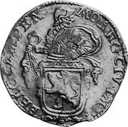 Netherlands Lion Daalder KM# 35.5 Overijssel - Kampen City Standard Coinage MO ARG CIV IMP BELG CAMPEN coin obverse Netherlands Lion Daalder KM# 35.5 Overijssel - Kampen City Standard Coinage MO ARG CIV IMP BELG CAMPEN coin obverse