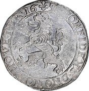 Netherlands Lion Daalder (Overijssel Knight Shield) KM# 35.2 CONFIDENS DNO NON MOVETVR 16 50 coin reverse Netherlands Lion Daalder (Overijssel Knight Shield) KM# 35.2 CONFIDENS DNO NON MOVETVR 16 50 coin reverse