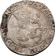 Netherlands Lion Daalder Overijssel St Michael 1639 KM# 38 DA... DOM... IN DIEBVS... T 16 40 coin reverse Netherlands Lion Daalder Overijssel St Michael 1639 KM# 38 DA... DOM... IN DIEBVS... T 16 40 coin reverse